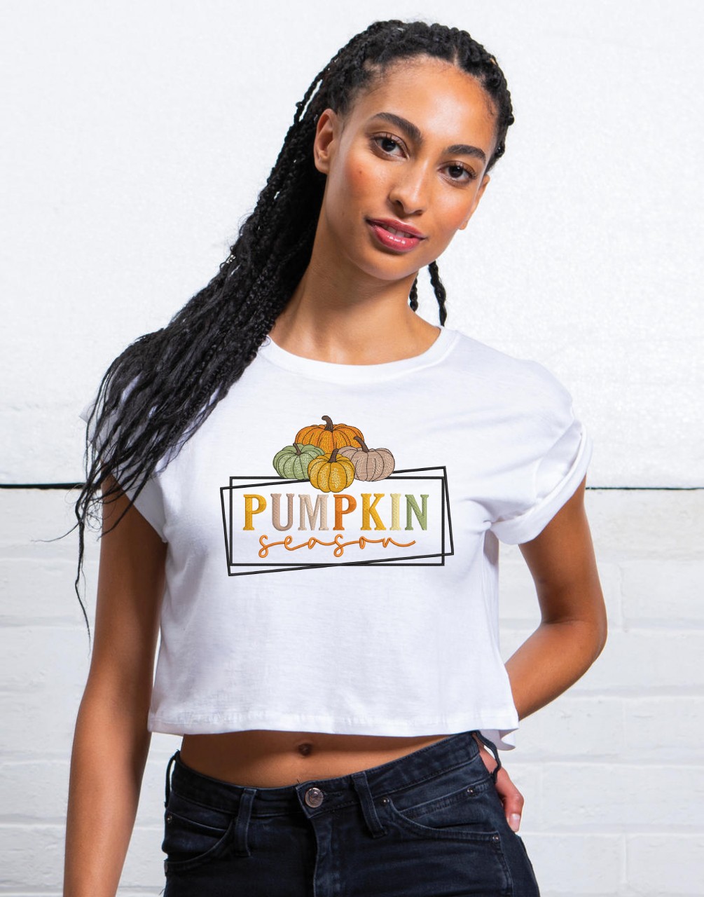 Pumpkin Season Embroidery Design - Image 2