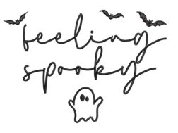 Feeling Spooky Halloween Machine Embroidery Design