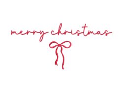 Merry Christmas Minimalist Embroidery Design