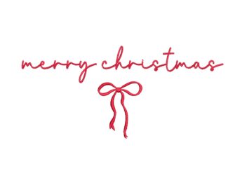 Merry Christmas Minimalist Embroidery Design