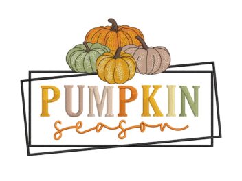 Pumpkin Season Embroidery Design