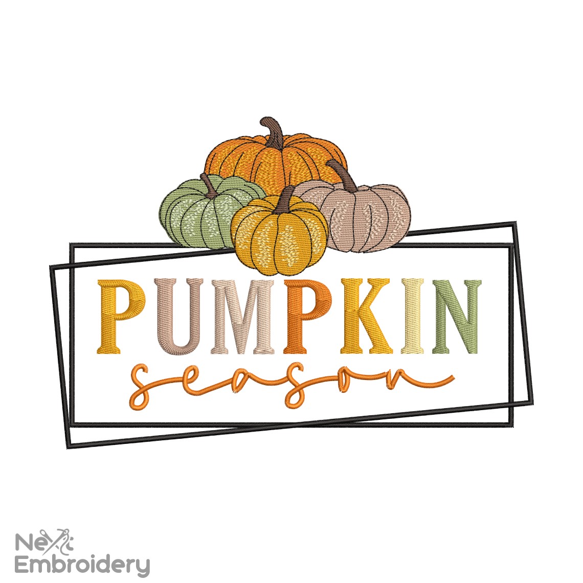 Pumpkin Season Embroidery Design