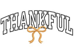 Thankful Thanksgiving Coquette Embroidery Design