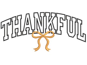 Thankful Thanksgiving Coquette Embroidery Design