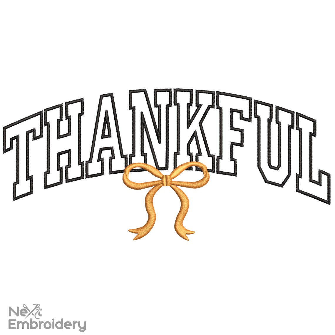 Thankful Thanksgiving Coquette Embroidery Design